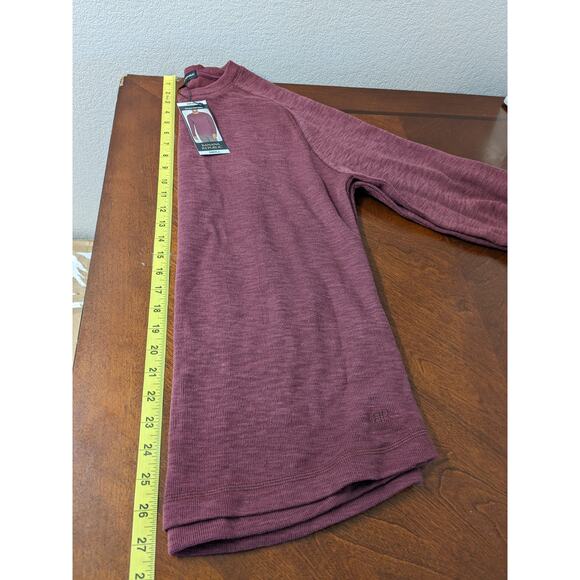 Banana Republic Double Knit Shirt S Burgundy Red Crewneck Layering Classic Tee - Picture 9 of 10